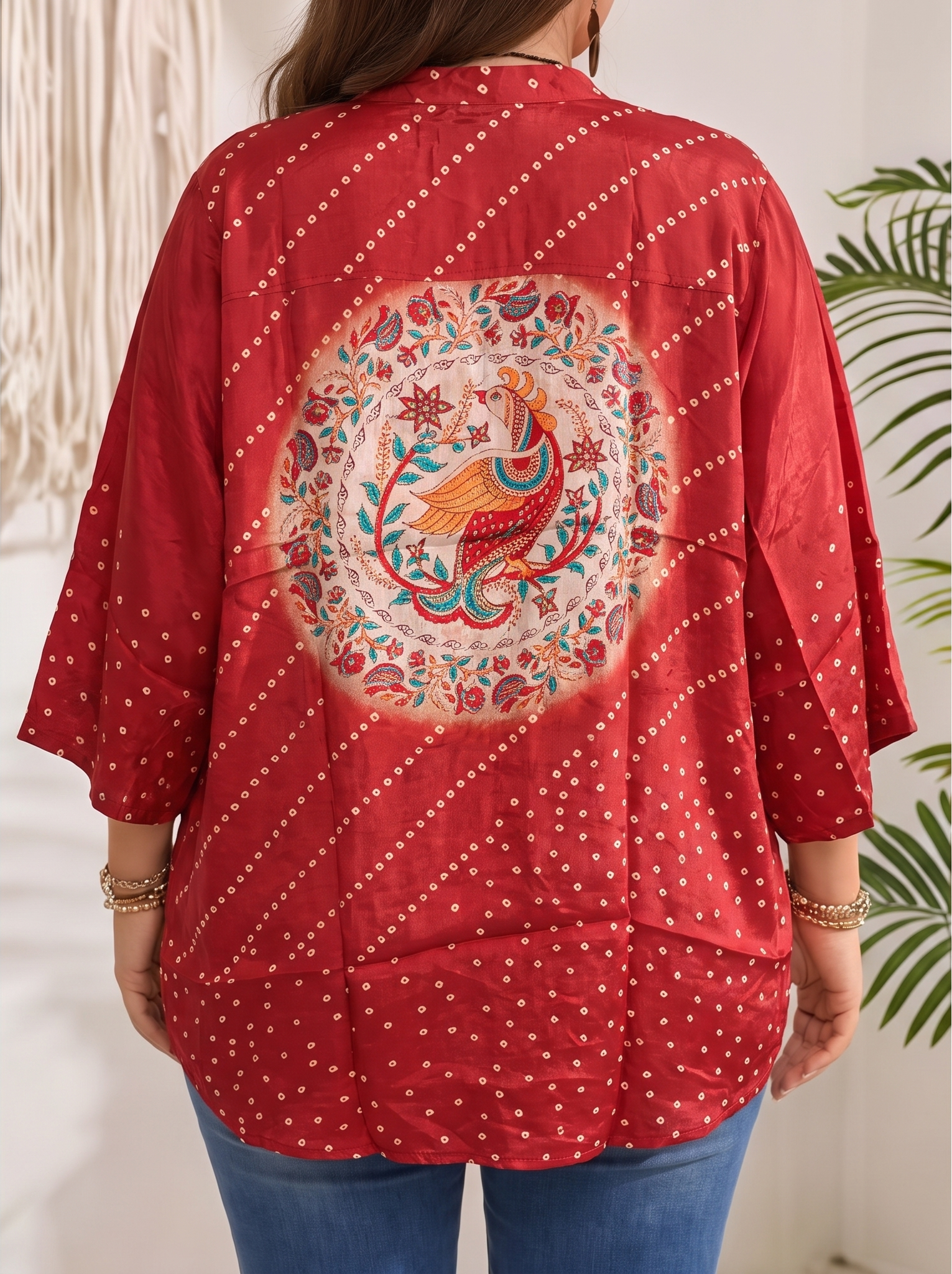 Crepe silk top