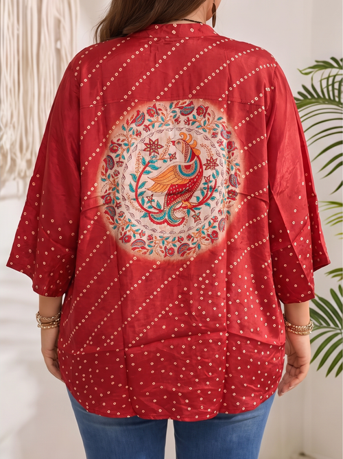 Crepe silk top