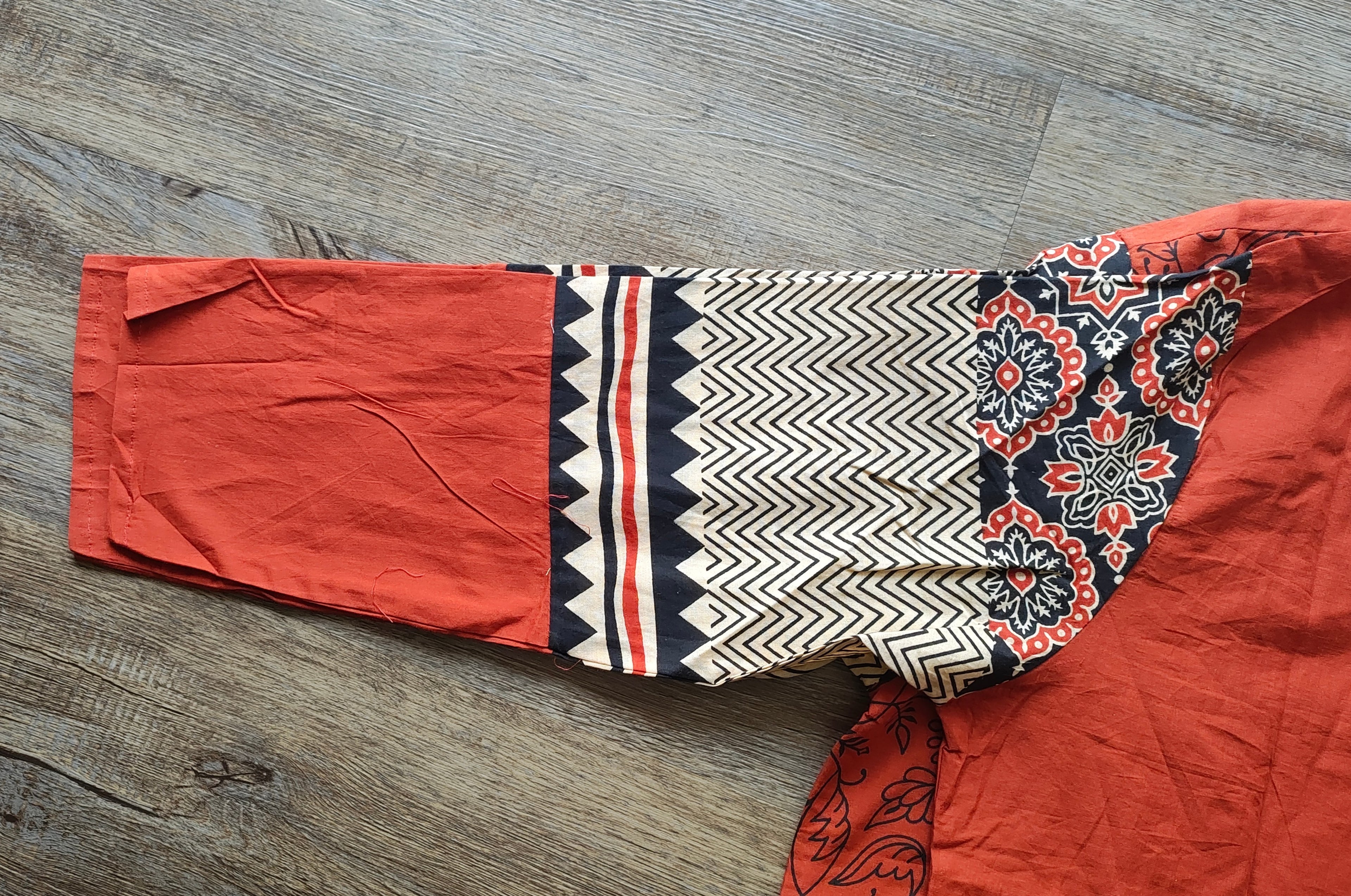 Handblock Dupatta set, Angrakha
