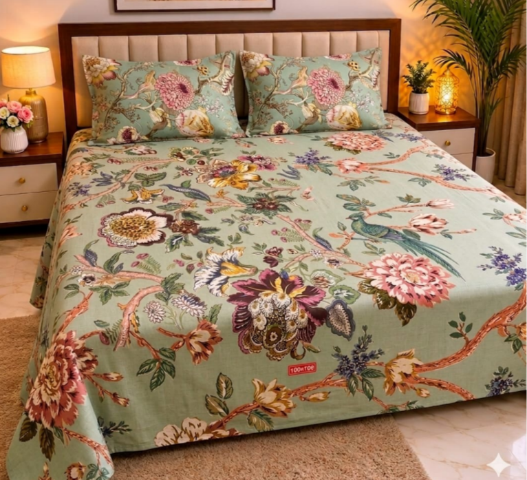 Original Anokhi All-Over Cotton Bedsheet (108×108)
