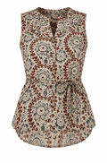 Kalamkari Cotton Sleeveless Top